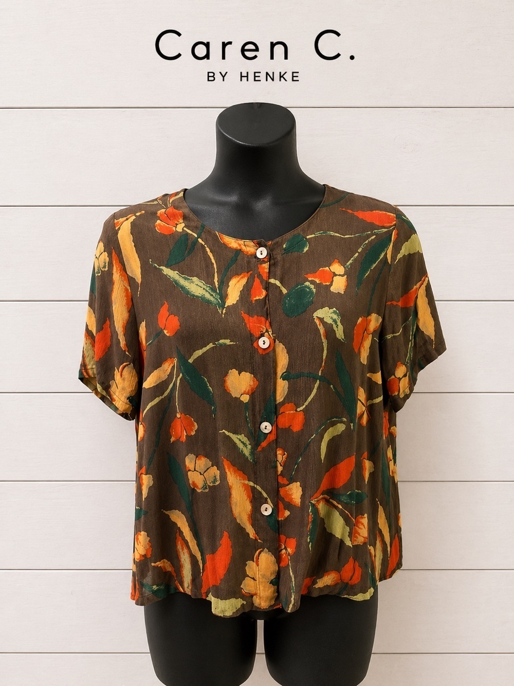CAREN C. by Henke Floral Blouse - Size 16